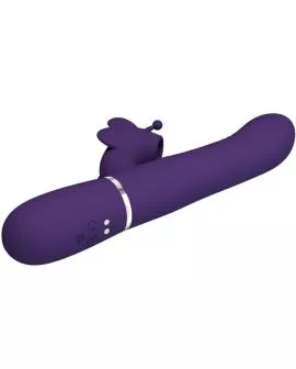 Pretty Love - 4in1 Kaninchenvibrator Schmetterling Lila