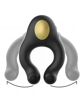 ARMONY - SILIKON-VIBRATORRING 3 MOTOREN WIEDERAUFLADBAR SCHWARZ - GOLD