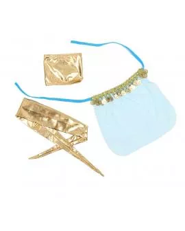 SUBBLIME - BLAUES DESSOUS-SET IM INDISCHEN STIL 