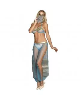 SUBBLIME - BLAUES DESSOUS-SET IM INDISCHEN STIL 