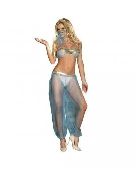SUBBLIME - BLAUES DESSOUS-SET IM INDISCHEN STIL 