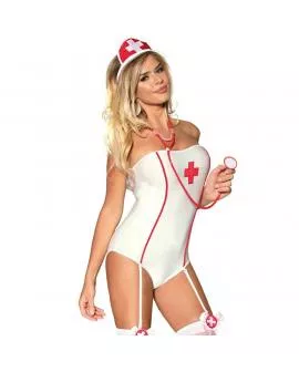SUBBLIME - SEXY KRANKENSCHWESTERKOSTÜM MIT TEDDY 
