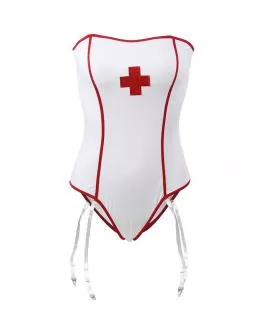 SUBBLIME - SEXY KRANKENSCHWESTERKOSTÜM MIT TEDDY 