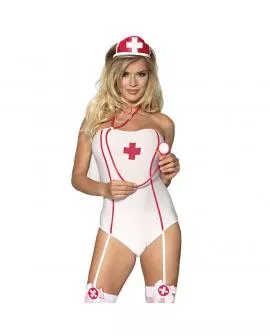 SUBBLIME - SEXY KRANKENSCHWESTERKOSTÜM MIT TEDDY 
