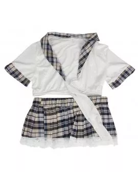 SUBBLIME Sexy Schulmädchen Kostüm - Top und Rock