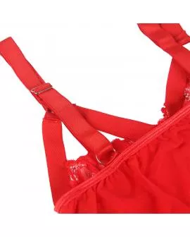 SUBBLIME - TEDDY MIT STRUMPFBAND-DETAIL BRUST ROT 