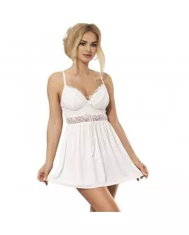 SUBBLIME Babydoll - V-Ausschnitt Schleifendetail Weiß L/XL