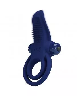 PRETTY LOVE - BRONSON DOPPELRING MIT VIBRATION BLAU