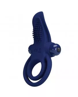 PRETTY LOVE - BRONSON DOPPELRING MIT VIBRATION BLAU