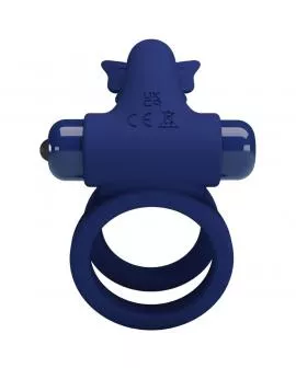 PRETTY LOVE - JAMELE DOPPELRING MIT VIBRATION & SCHMETTERLINGSTIMULATOR BLAU