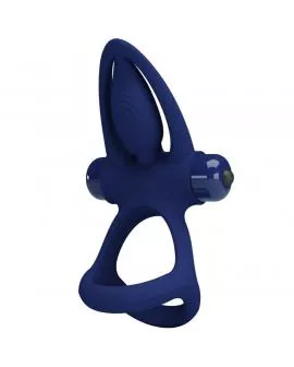 PRETTY LOVE - MAT DOPPELRING MIT VIBRATION & STIMULATOR BLAU