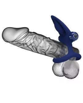 PRETTY LOVE - MAT DOPPELRING MIT VIBRATION & STIMULATOR BLAU