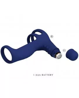 PRETTY LOVE - ELISH VIBRATIONSRING MIT VERLNGERUNG BLAU