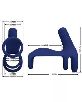 Pretty Love - Elish Vibrationsring mit Verlängerung Blau