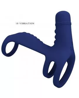 PRETTY LOVE - ELISH VIBRATIONSRING MIT VERLNGERUNG BLAU
