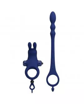 PRETTY LOVE - AYAD RABBIT VIBRATORRING MIT STECKER BLAU