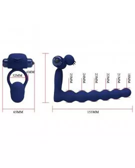 PRETTY LOVE - AJMAL VIBRATIONSRING MIT STECKER BLAU
