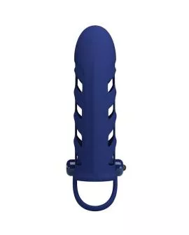 Pretty Love - Altaf Vibratorring mit Silikonhülle Blau