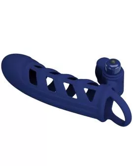 Pretty Love - Altaf Vibratorring mit Silikonhülle Blau