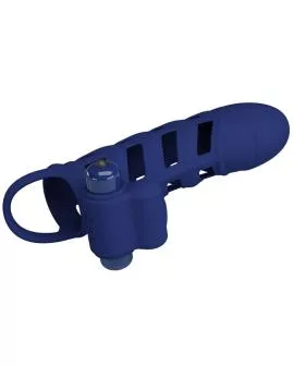 Pretty Love - Altaf Vibratorring mit Silikonhülle Blau