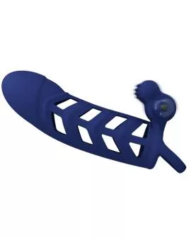 Pretty Love - Altaf Vibratorring mit Silikonhülle Blau