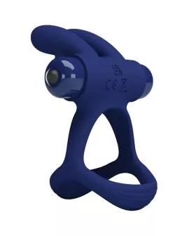 Pretty Love - Francisco Doppel-Vibrationsring Kaninchen Blau