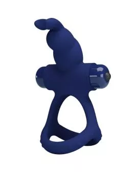Pretty Love Luchito - Doppeltvibrierender Ring Kaninchen Blau