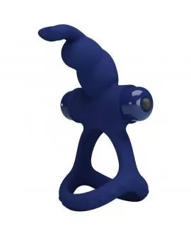 PRETTY LOVE - LUCHITO DOPPELVIBRIERENDER RING KANINCHEN BLAU