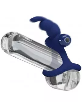 PRETTY LOVE - LUCHITO DOPPELVIBRIERENDER RING KANINCHEN BLAU