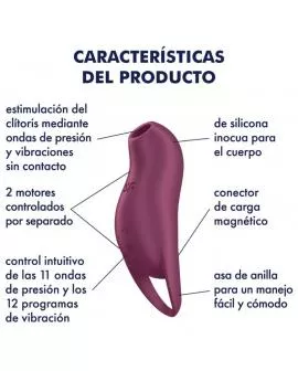 SATISFYER - POCKET PRO 1 KLITORIS-STIMULATOR GRANAT
