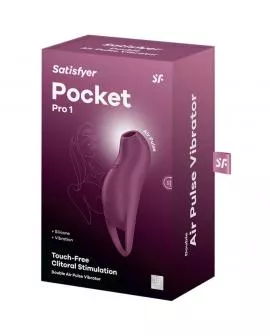 SATISFYER - POCKET PRO 1 KLITORIS-STIMULATOR GRANAT