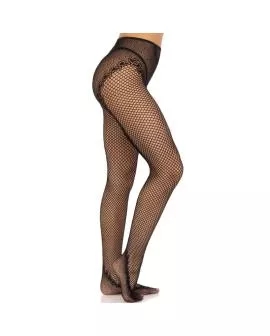 LEG AVENUE - Netzstrümpfe ohne Schritt Schwarz