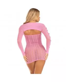 LEG AVENUE - KLEID HERZ & SCHLEIFEN ROSA EINHEITSGRÖSSE