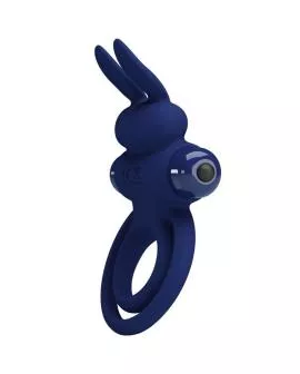 Pretty Love Darey - Doppelter Vibrationsring Kaninchen Blau