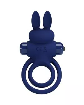 Pretty Love Darey - Doppelter Vibrationsring Kaninchen Blau