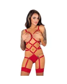 Livco Corsetti Thiara LC 20213 Body-Set Rot L/XL