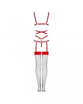 LIVCO CORSETTI FASHION - THIARA LC 20213 SET BODY + STRÜMPFE ROT 