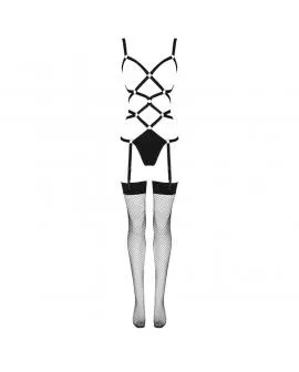 LIVCO CORSETTI FASHION - THIARA LC 20213 SET BODY + STRÜMPFE SCHWARZ 