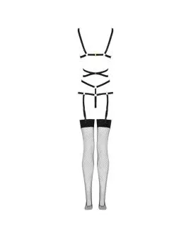 Livco Corsetti - Thiara LC 20213 Body-Set Strümpfe Schwarz S/M