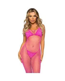 Leg Avenue - Langes Netzkleid Pink Eine Größe