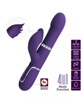 Pretty Love - Zalin Rabbit Vibrator Perlen 4-in-1 Lila