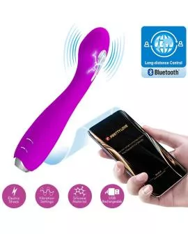 Pretty Love Hector Elektroschock-Vibrator mit App - Violett