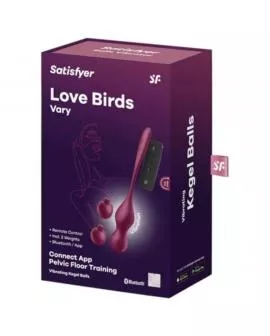 SATISFYER - LOVE BIRDS VARY VIBRIERENDE KUGELN KOSTENLOSE APP WEINROT