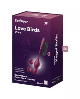 Satisfyer Love Birds Vary - Vibrierende Kugeln App Weinrot