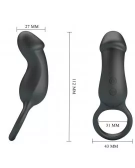 PRETTY LOVE - TRAE VIBRATIONSRING MIT SCHWARZEM STIMULATOR