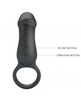 PRETTY LOVE - TRAE VIBRATIONSRING MIT SCHWARZEM STIMULATOR