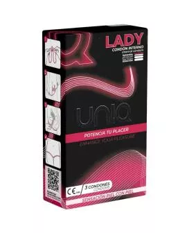 UNIQ - LADY CONDOM LATEXFREIE WEIBLICHE KONDOME MIT STRUMPFGURT 3 EINHEITEN