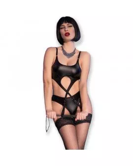 CHILIROSE CR 4625 - Vierteiliges Erotik-Set Schwarz