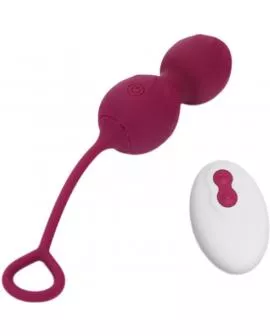 ARMONY - BLOSSOMS VAGINAL HANTEL VIBRATION FERNBEDIENUNG 10 VIBRATIONEN DUNKELROT