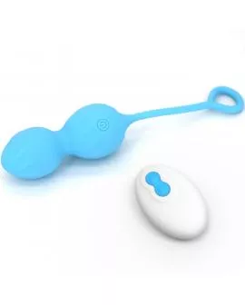 ARMONY - BLOSSOMS VAGINAL HANTEL VIBRATION FERNBEDIENUNG 10 VIBRATIONEN BLAU